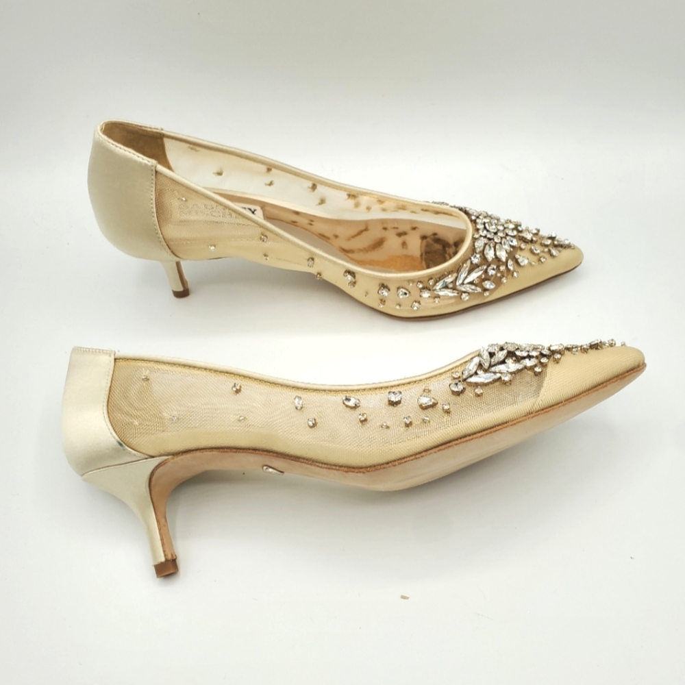 Badgley Mischka Onyx bridal shoes, Ivory, NWOB